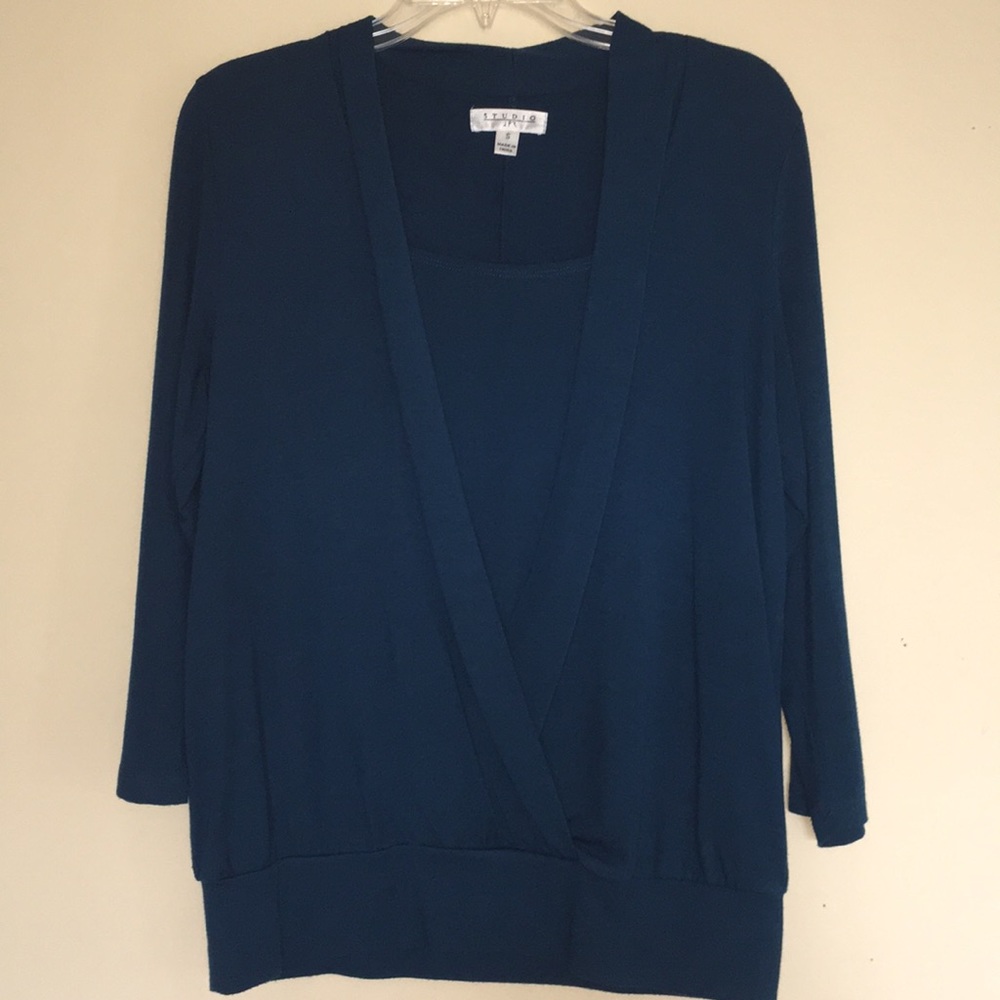 Teal, Layered look blouse
